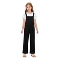 thumbnail image 3 of Girls Jumpsuit Straight Leg Sleeveless Basic Romper Pants, 3 of 3