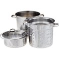 thumbnail image 4 of EXCELSTEEL Ensemble de 4 Pcs en Acier Inoxydable 18/10 avec Base Encapsulée, 12 Qt, 4 of 4