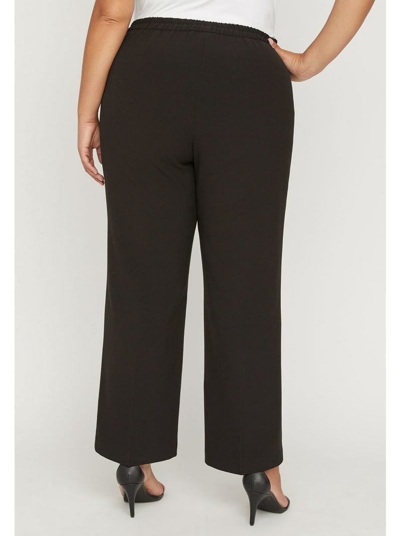 amazon women's black dress pants Amazon Womens Black Dress Pants Plus Size Pleated Dress Wide Leg Tall Curvy Dress Pants Catherines