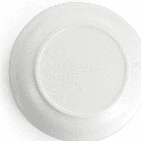 Lightweight Dinnerware Set, 12 Piece, White and Light Blue