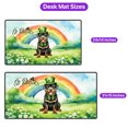 thumbnail image 5 of Happy St. Patrick’s Day Rottweiler with Green Hat Shamrocks Rainbow Desk Mat Full Keyboard Mouse Pad Rottie Dog Lover Gifts Idea Large Mousepad - 03007, 5 of 5
