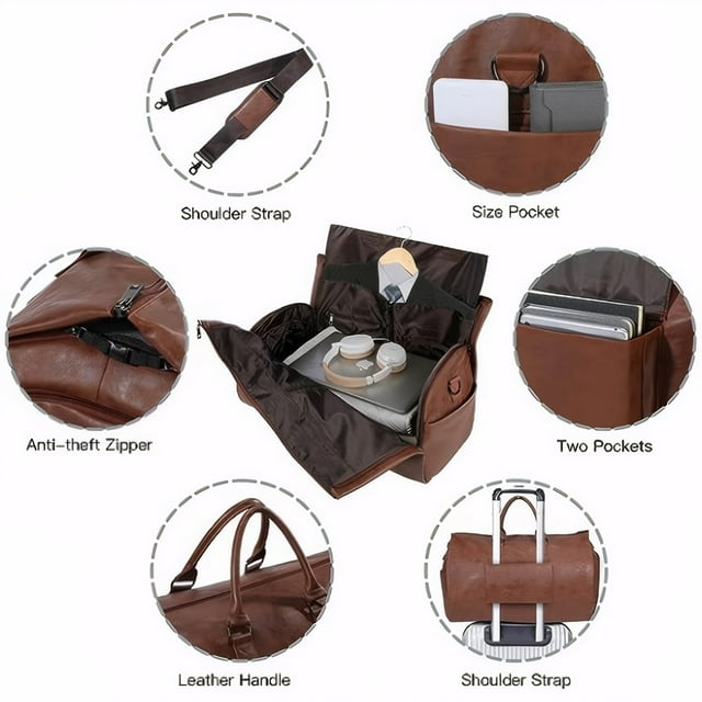 Langgg Hanging Suitcase Clothes Flat And Neat During Travel Can Also Convert To Into Brown