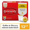 Community Coffee Coffee and Chicory Pods for Keurig K-cups 12 Count