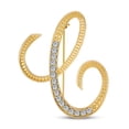 thumbnail image 6 of Bling Jewelry Large Letter Z Script Initial Pin Brooch Pave Crystal Gold Plated, 6 of 10