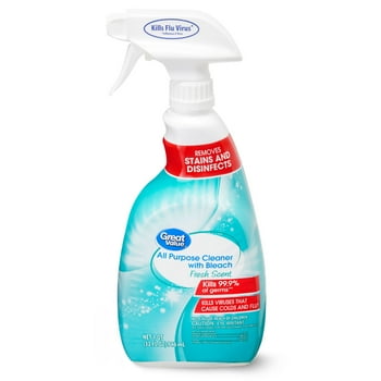 Great Value All Purpose Cleaner with Bleach, Fresh Scent, 32 Fluid Ounce