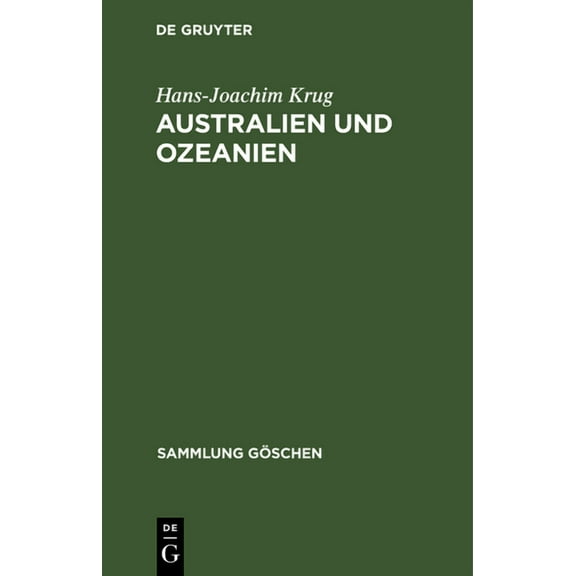 Sammlung Göschen Australien und Ozeanien, Book 319, (Hardcover)