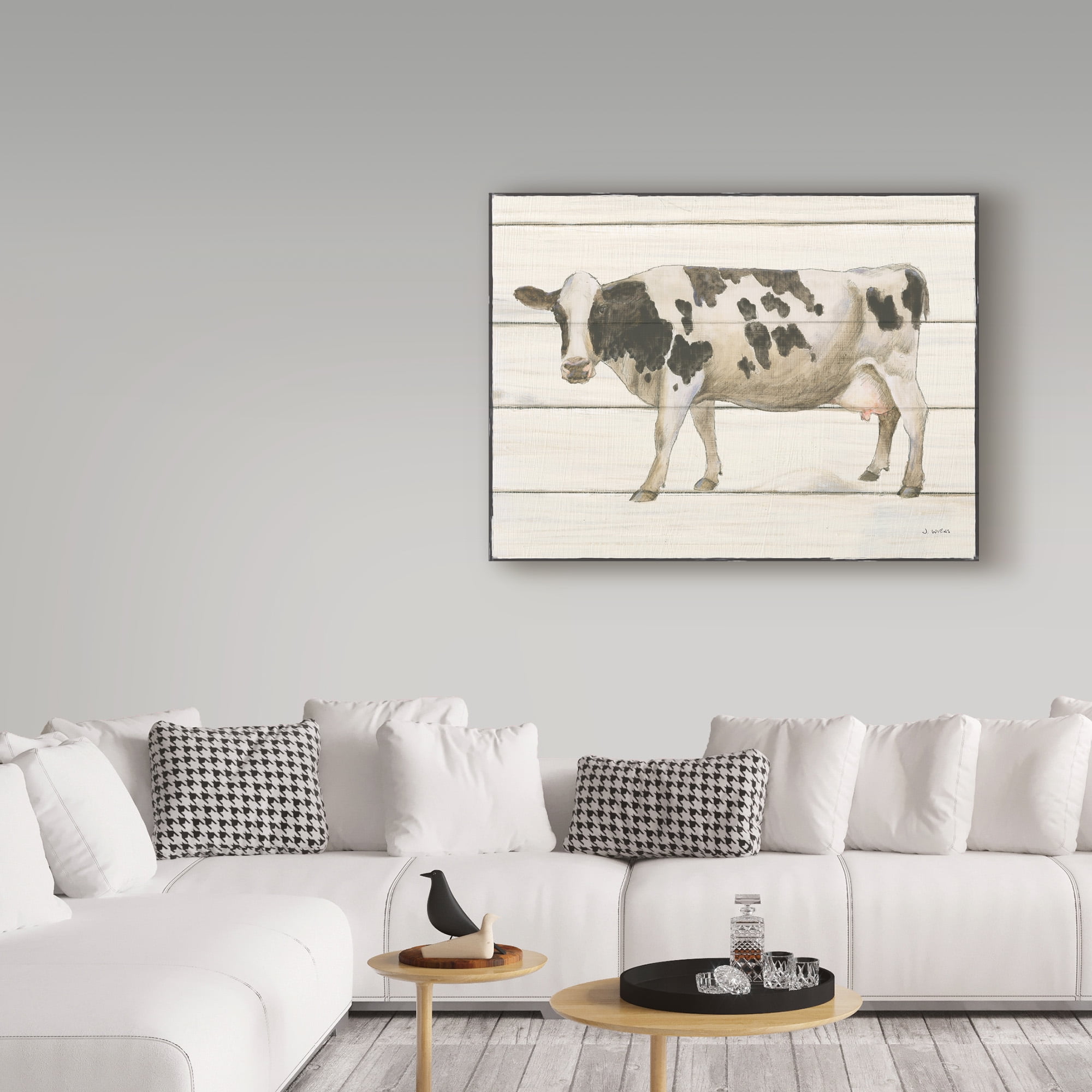 Trademark Fine Art 'Country Cow VI' Canvas Art by James Wiens