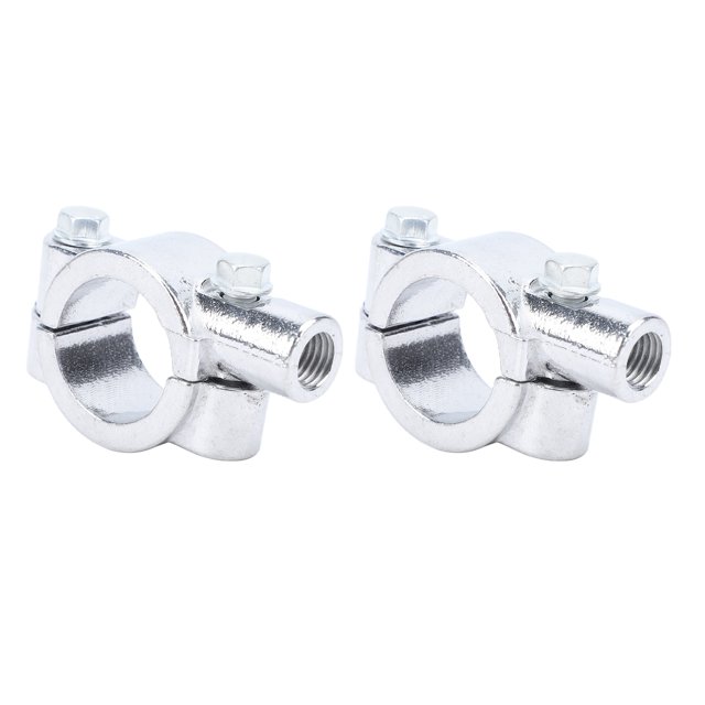 2Pcs Motorcycle Mirror Mount Clamp – Sturdy Aluminum Motorcycle Mirror Mount, Promotes Stable Driving, Universal for Motorbike ATV Scooter Project Bikes