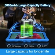 Kids Tablet, 10.1 inch Android 13 Tablet for Kids, 4GB RAM 32GB ROM 5000mAh Battery, Toddler Tablets with Bluetooth, WiFi, Parental Control, Dual Camera, Shockproof Case