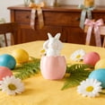 thumbnail image 5 of Easter Bunny in Egg Figurine White Ceramic Rabbit Figurines on Damaged Egg Spring Easter Decor, 5 of 5