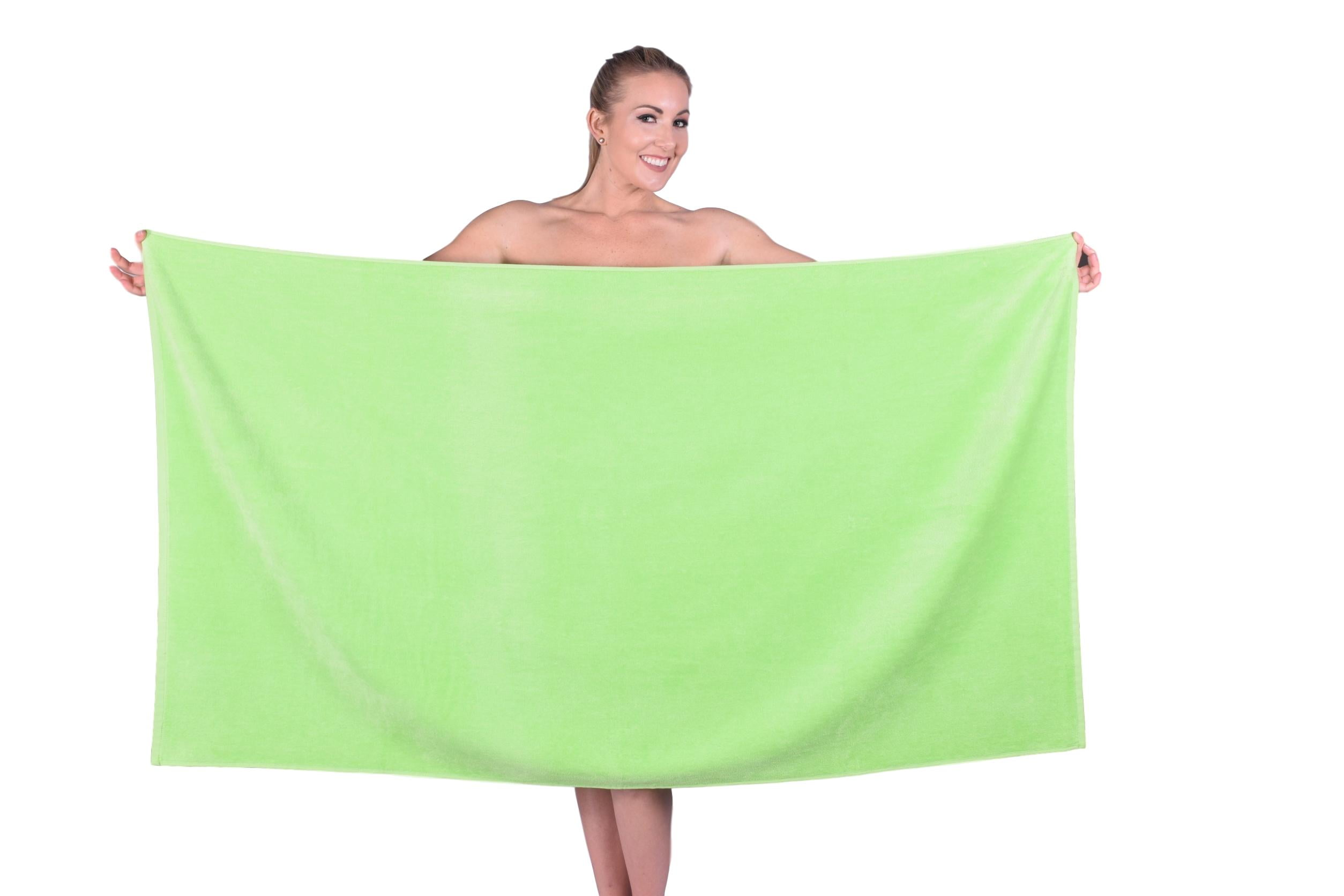 Premium Large 100 Soft Cotton Velour Bath Beach Towel Lime Green Walmart Com Walmart Com