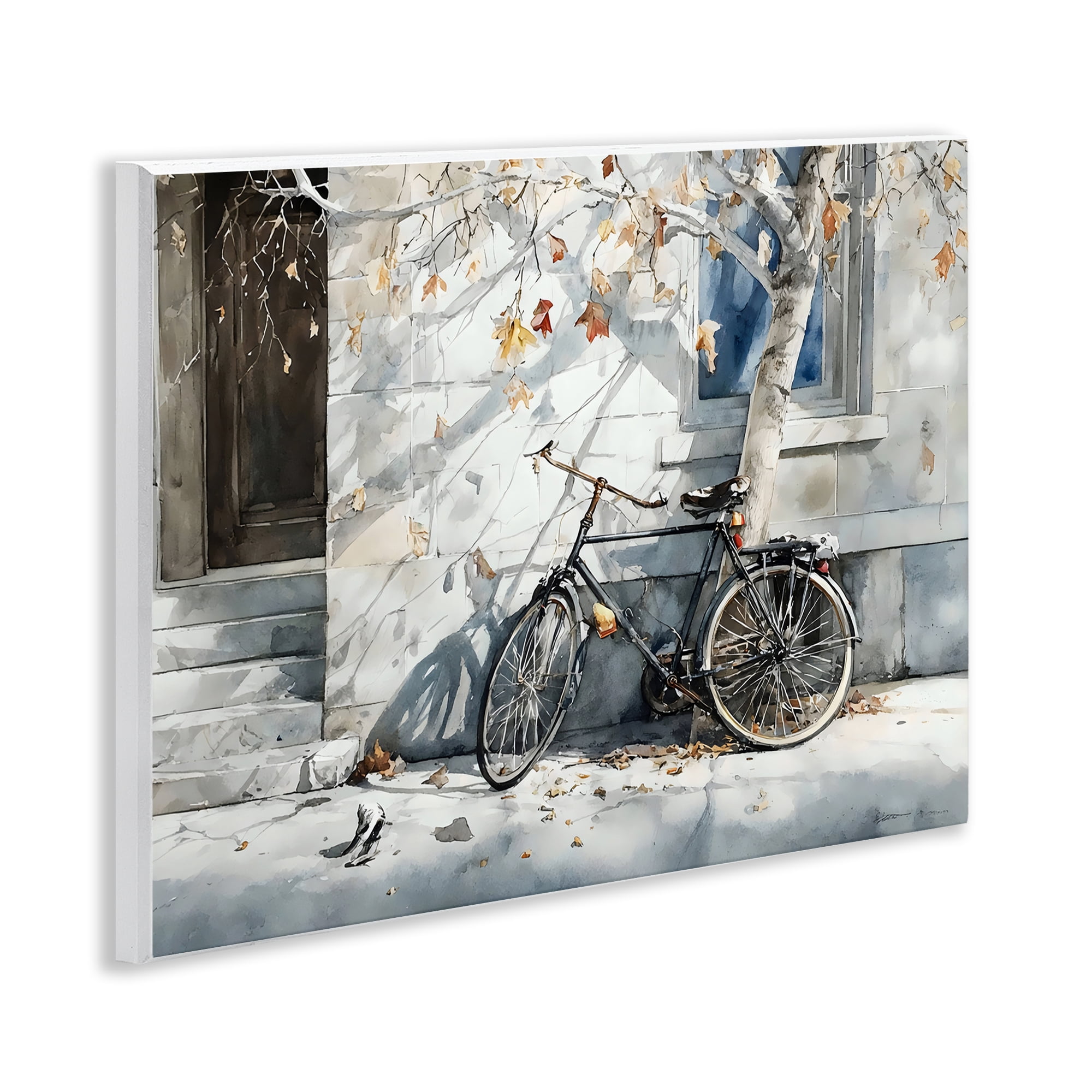 Stupell Industries Autumn Ride on Quiet Street Wall Plaque Art, design by Franklyn Gregory