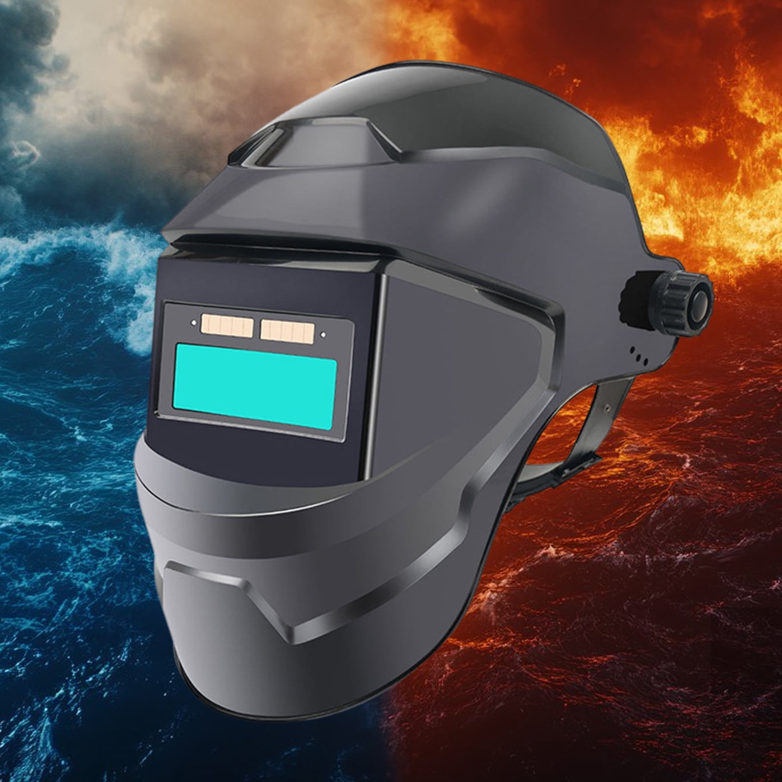 Sylvtty Auto Darkening Welding Helmet Blue Light Blocking Large Viewing Welding Hood Masque Wide Shade Welder Face Shield for TIG MIG ARC Grinding