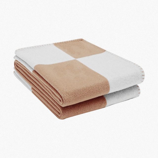 Manta de Cachemira a cuadros para el hogar y la Oficina, manta de lana de punto de lana, manta portátil para cama, sofá, manta de siesta, marca de diseñador