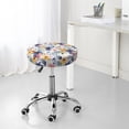 thumbnail image 4 of Uemuo Lilies Flowers Pattern Round Bar Stool Seat Covers Washable Stool Cushion Slipcover Elastic Bar Chair Covers-12 inch, 4 of 7