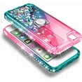 thumbnail image 5 of iPod Touch 7 Case, iPod Touch 6 5 Case with Screen Protector, Nagebee Liquid Glitter Floating Gradient Quicksand Bling Diamond Durable Girls Cute Case for iPod Touch 7th/6th/5th Gen (Pink/Aqua), 5 of 6