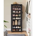 thumbnail image 2 of Shoe Rack with Non-Woven Fabric Cover, 9 Tier Storage Shelf for 27-35 Pairs of Shoes, Entryway, Suitable for Sneakers, High Heels, Flats, and Boots, Black URXJ10H, 2 of 7