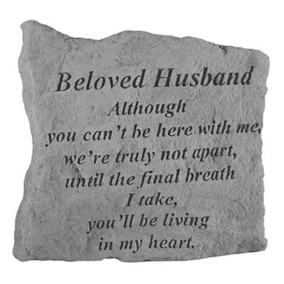 Beloved Husband Although You Can'T Be Here.. Memorial Garden Stone