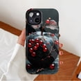 thumbnail image 2 of Elegant Black Apple-Shaped Phone Case with Red Berry Decor for Women Men Holiday Gift Compatible with iPhone 11/12/13/14/15/16 (Pro Max/Plus), 2 of 9