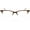 Satin Bronze, variant on Unisex Optical Eyewear - Oval Shape, Plastic Half Rim, Brown Glow