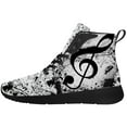 thumbnail image 3 of Aidianart Womens Music Note High Top Sneakers High Top Shoes Size 6, 3 of 5