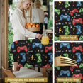 thumbnail image 5 of Game Controller Black Pattern Round Tablecloth 70"x70", Wrinkle Resistant Wipeable Table Cover for Kitchen Dining Room Picnic Patio and Party, 5 of 6