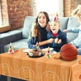 thumbnail image 3 of BAN Basketball Party Decorations 2PCS Basketball Plastic Tablecloths Disposable Rectangle Sport Theme Table Covers for Birthday Sports Party Decorations, 3 of 12