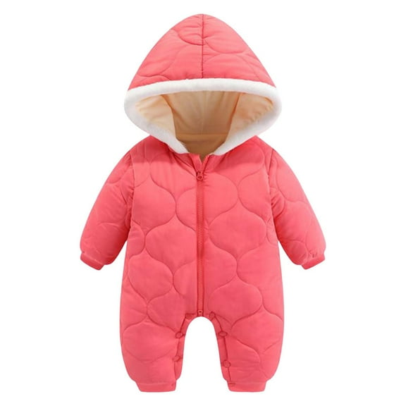 Kogui Baby Boy Snow Suit Infant Snowsuit Toddler Baby Winter Clothes with Zippers Hat Warm Baby Girl Boy Coat 12 18 Months (RD1,12-18 Months)
