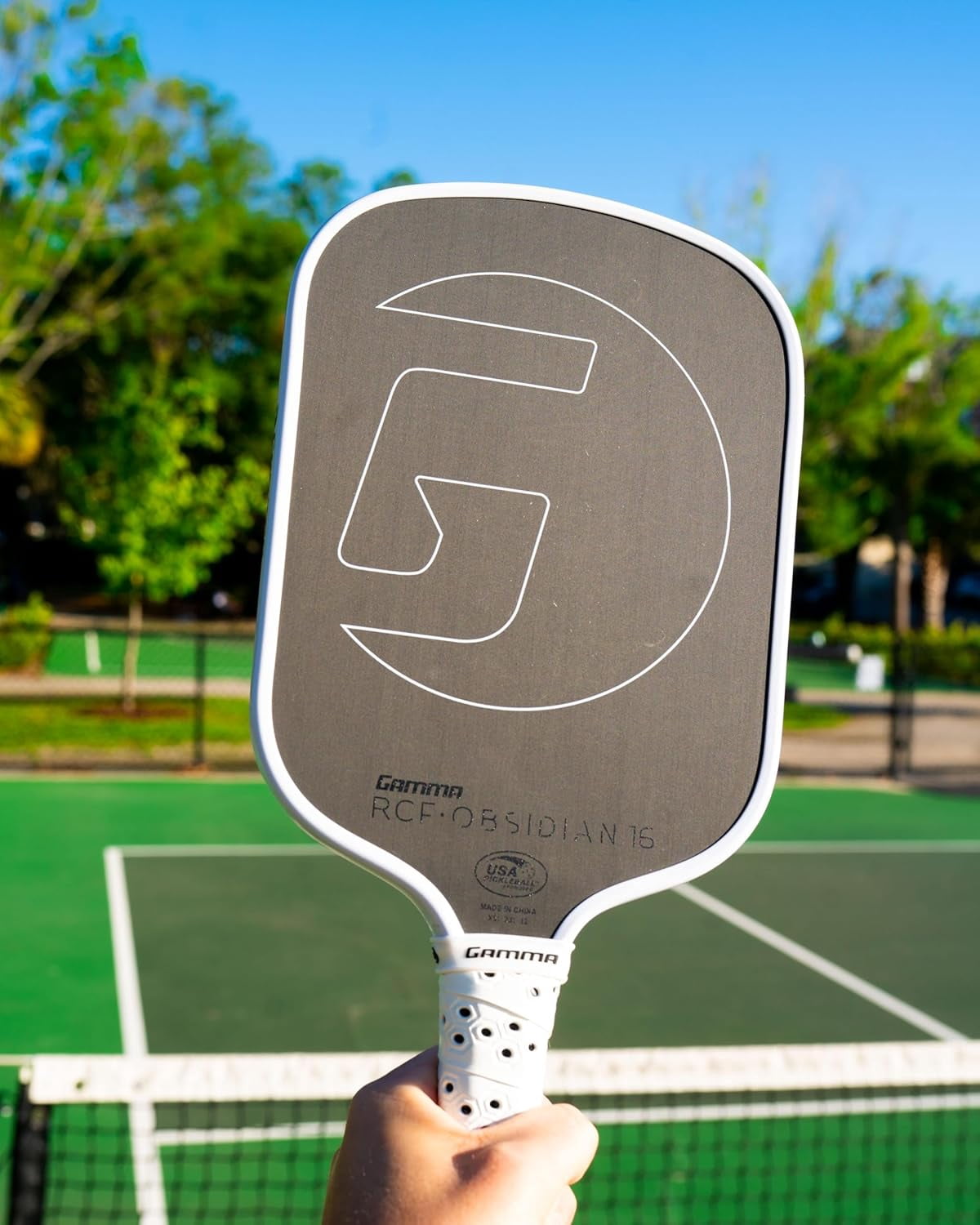 GAMMA Obsidian 16 Raw Carbon Fiber Pickleball Paddle with 16mm Core, 8.3 oz.