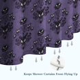 thumbnail image 6 of Purple Gothic Bat Pattern Shower Curtain 72"x72" ,Bathroom Decorative Shower Curtains Set with 12 Hooks,Modern Waterproof Washable Shower Curtain, 6 of 6