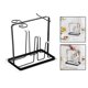 thumbnail image 3 of soporte para taza de cocina Soporte de taza de hierro con , escurridor de encimera , soporte de de cocina, organizador de almacenamiento, tendedero para copas, , marrón marrón Magideal soporte para taza de cocina, 3 of 7
