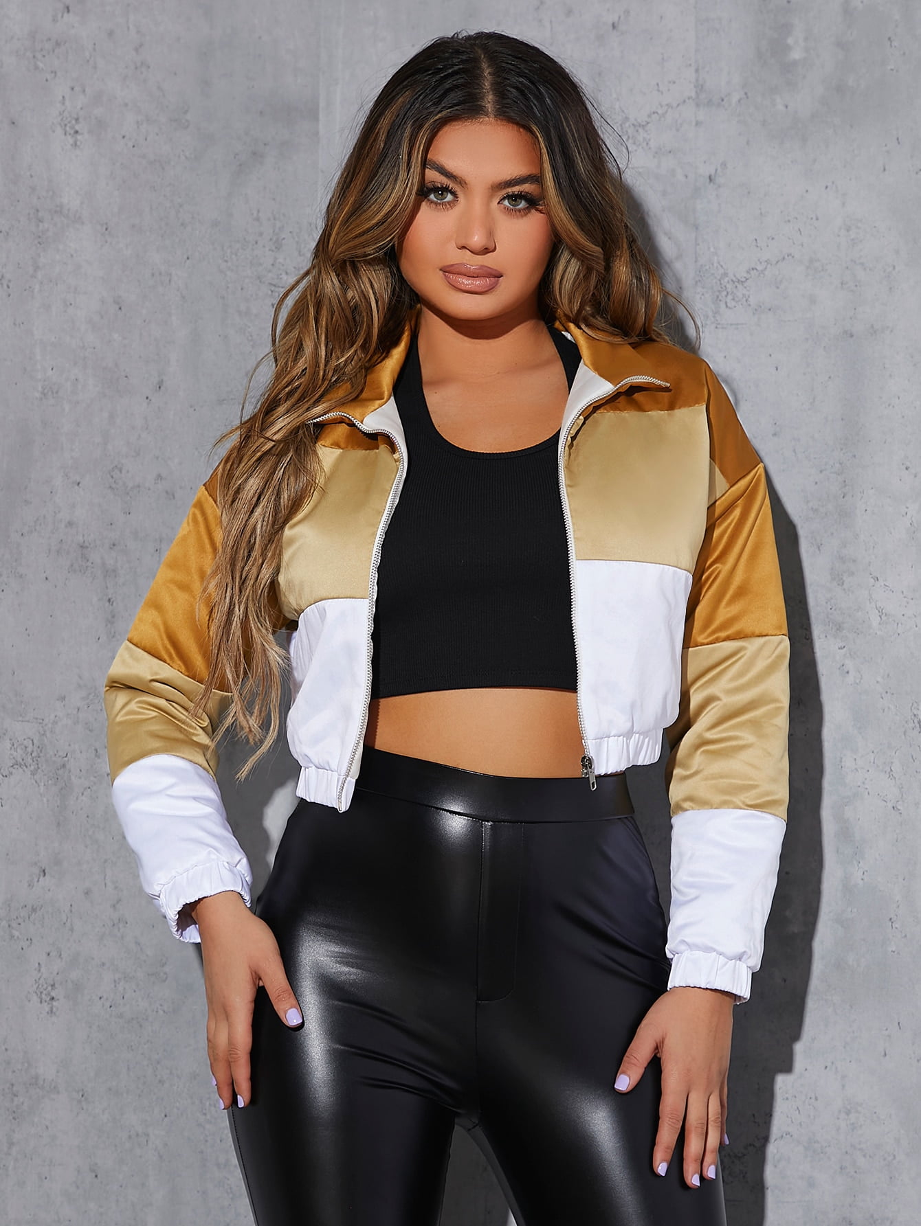 Drop Shoulder Puffer Coat 32209F222112 