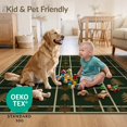 thumbnail image 4 of ODIKA 6'x9' Ultra-Soft Area Rug, Print Vintage Cabin Wildlife Forest Grain Border Motifs Woodland Flowing Dynamic None Washable, Bare feet friendly, Silk-Touch for Guest Room, Bedroom, 4 of 7