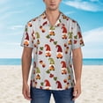 thumbnail image 4 of Daiia Cute Autumn Gnomes Hawaiian Shirt for Men Gentle Cotton Regular Short Sleeve Casual-Large, 4 of 9