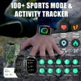 thumbnail image 3 of PAKRYS Military Smart Watch for Men, with 3ATM Waterproof(Answer/Make Call), 2.02'' Smartwatch with 100+ Sports Modes Sleep Monitor, Fitness Tracker for Android iOS, 3 of 8