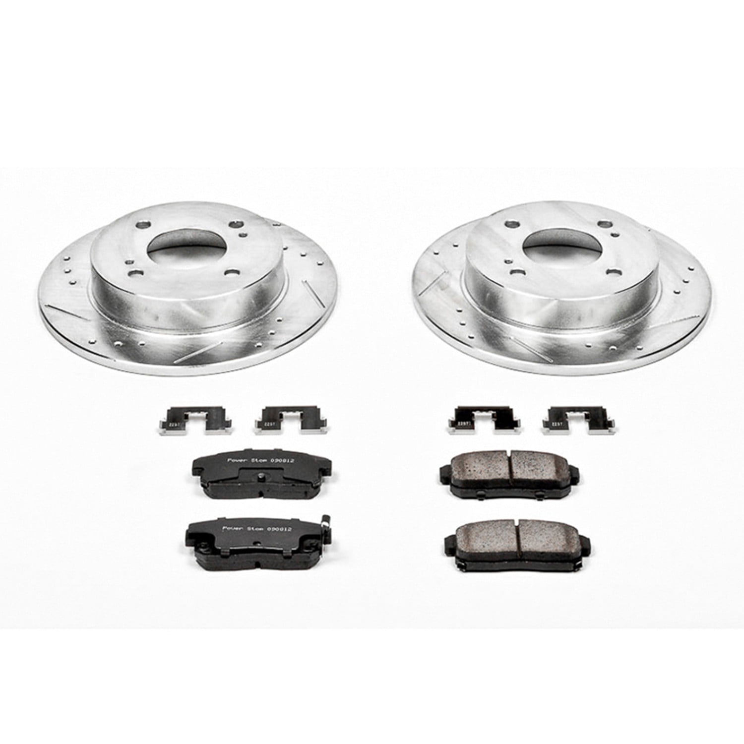 PowerStop Rear Z23 Evolution Sport Carbon-Fiber Ceramic Brake Pad and Drilled & Slotted Rotor Kit Fits: INFINITI NISSAN Select Models K741