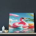 thumbnail image 3 of Lsque Tropical Flamingo Pool Float Print Wall Art – Decorative Picture for Living Room, Bedroom, and Office (Horizontal), 3 of 6