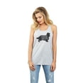 thumbnail image 2 of Thread Tank Cavalier King Charles Spaniel Dog Silhouette Women's Sleeveless Flowy Racerback Tank Top Sport Grey 2X-Large, 2 of 5