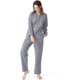 thumbnail image 1 of Conjunto de pijama para mujer 100% algodón franela tejida a cuadros pijama de manga larga ropa de dormir ropa de salón S ~ XL Ormromra CJWUS-4893, 1 of 6