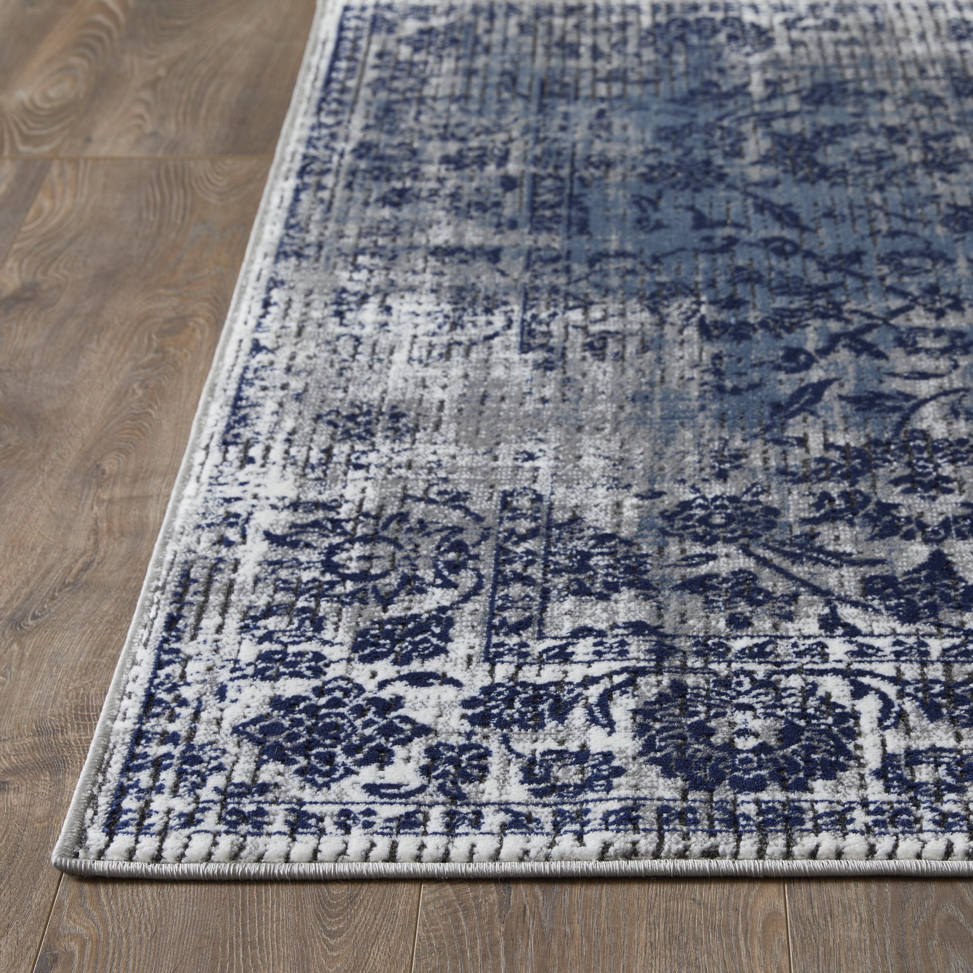Loomaknoti Aysal Alazah 4' x 6' Gray Floral Indoor Area Rug