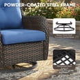 thumbnail image 5 of Gymojoy Patio Furniture Wicker Swivel Rocking Glider Chair High Back Outdoor Rattan Rocker Set of 2 for Porch Backyard, 5 of 9