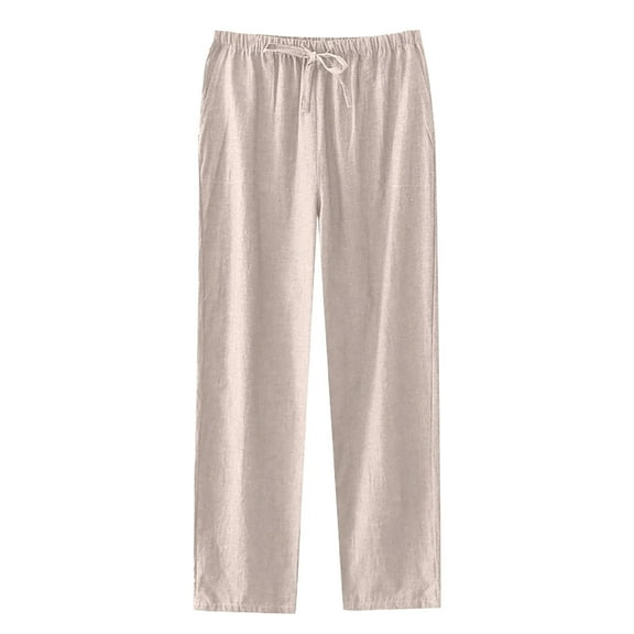 Plebaso Mens Thin Pajama Pants with Pockets Casual Lightweight Plain Sleep Bottom Loungewear for Men
