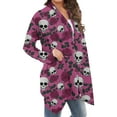 thumbnail image 7 of Wensltd Women Halloween Long Sleeve Open Front Cardigan Pattern Pumpkin Lightweight Coat, 7 of 7