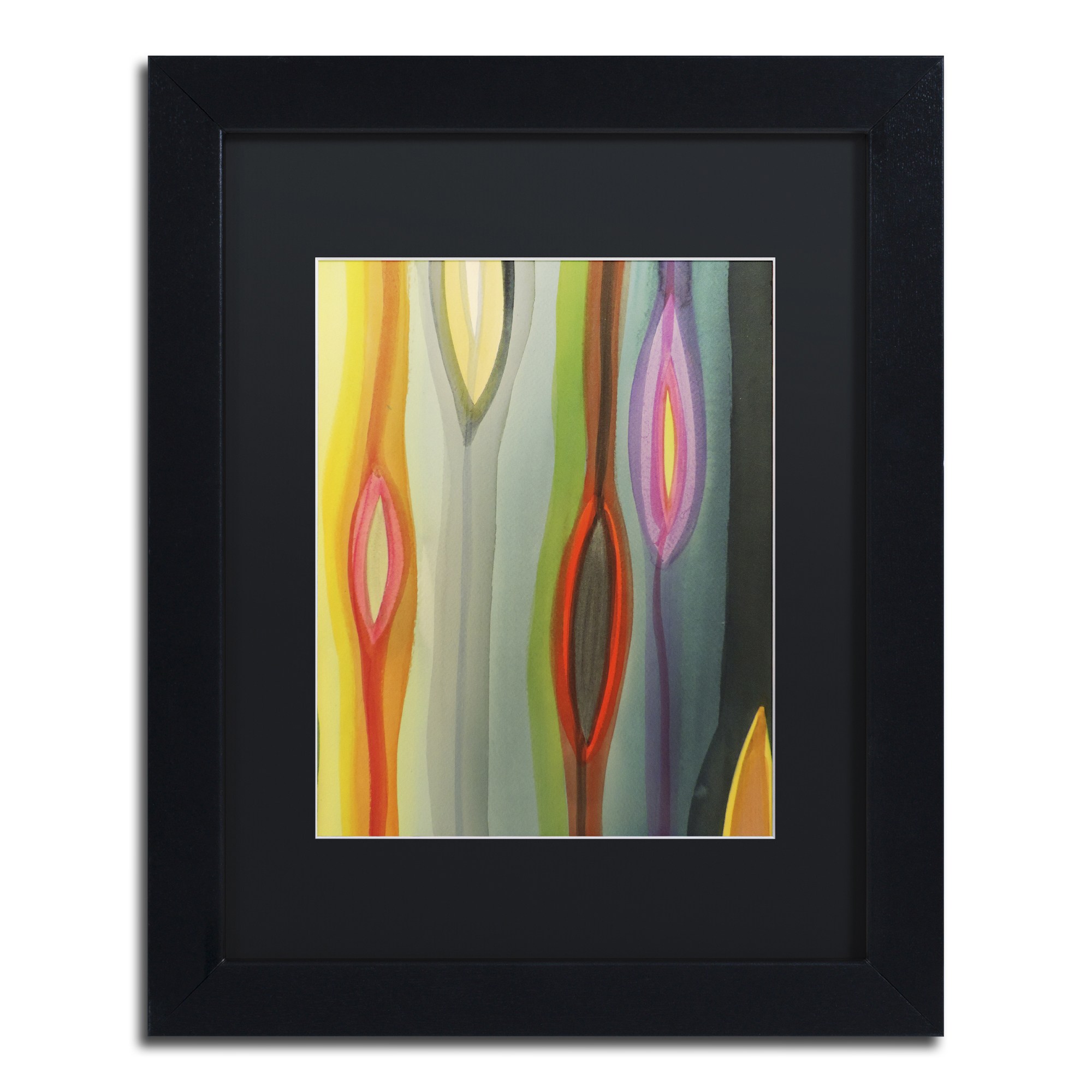 Trademark Fine Art "Hiatus II" Canvas Art by Sylvie Demers, Black Matte, Black Frame