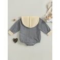 thumbnail image 4 of Bagilaanoe Newborn Baby Girl Boy Oversized Romper Sweatshirt Long Sleeve Bodysuit Stripe Print Pullover 3M 6M 9M 12M 18M 24M Infant Casual Tee Tops, 4 of 8