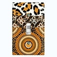 thumbnail image 1 of Metal Light Switch Plate Cover Colorful Safari African Tribal Art Pattern SFR042, 1 of 13