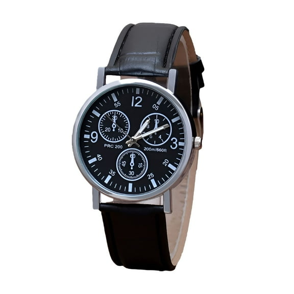 DESIGNICE Men's Leather Quartz Watch,Quartz Wrist Watch Dial Leather Strap Watches,Men's Wrist Watches,Wrist Watches for Man