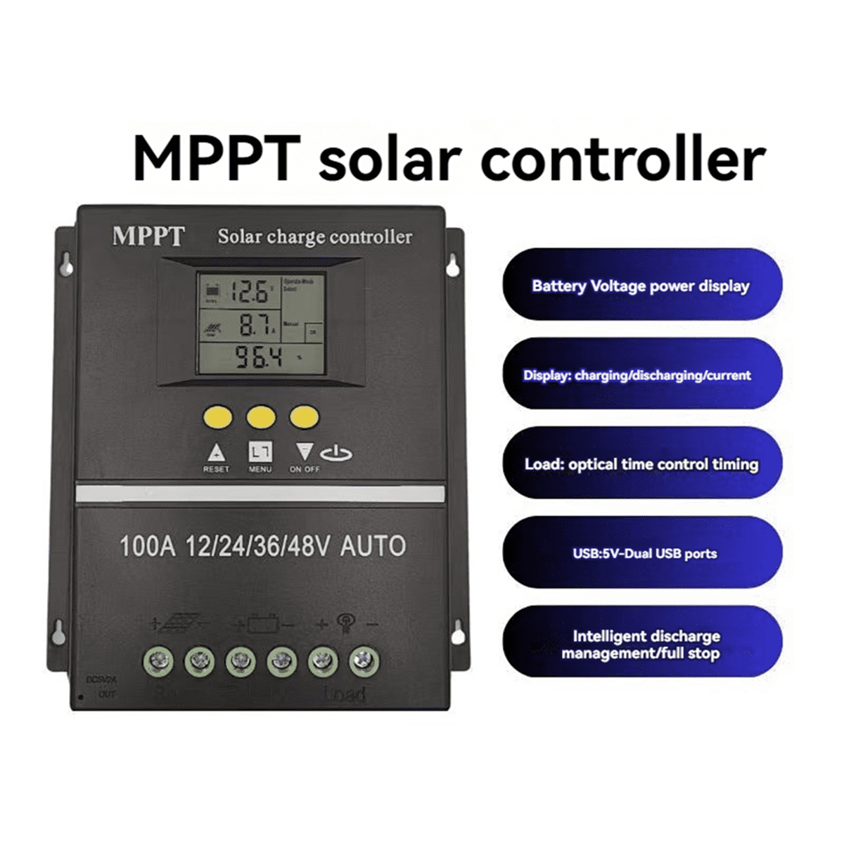 Hybrid Wind Solar Controller MPPT Charging Boost Wind Turbine Generator Solar Panel Home Street Light