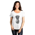 thumbnail image 2 of Pineapple Sketch Women's Fashion Slouchy Dolman T-Shirt Tee Heather White Medium, 2 of 3