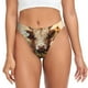 thumbnail image 1 of Balery Bucket Flower Cow Tangas de Algodón para Mujer con Estampado – Ropa Interior Sexy, Transpirable, G-string-Large, 1 of 6